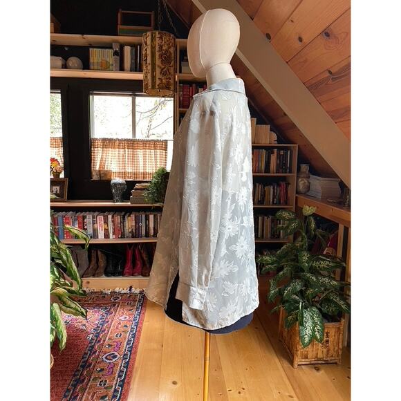 Sheer Long Sleeve Shirt Vintage Green - Picture 6 of 9